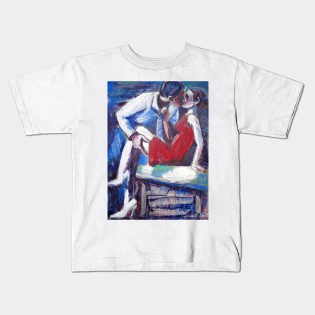 Lovers - Attraction Kids T-Shirt by CarmenT